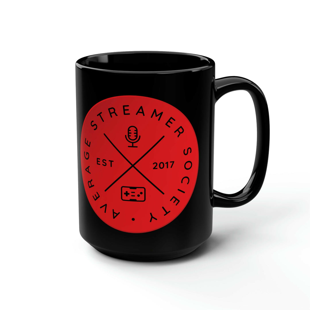 Average Streamer Society Black Mug, 15oz.