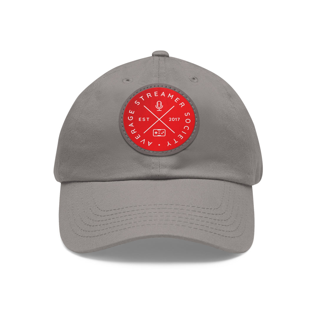 Average Streamer Society Dad Hat with Leather Patch (Round)