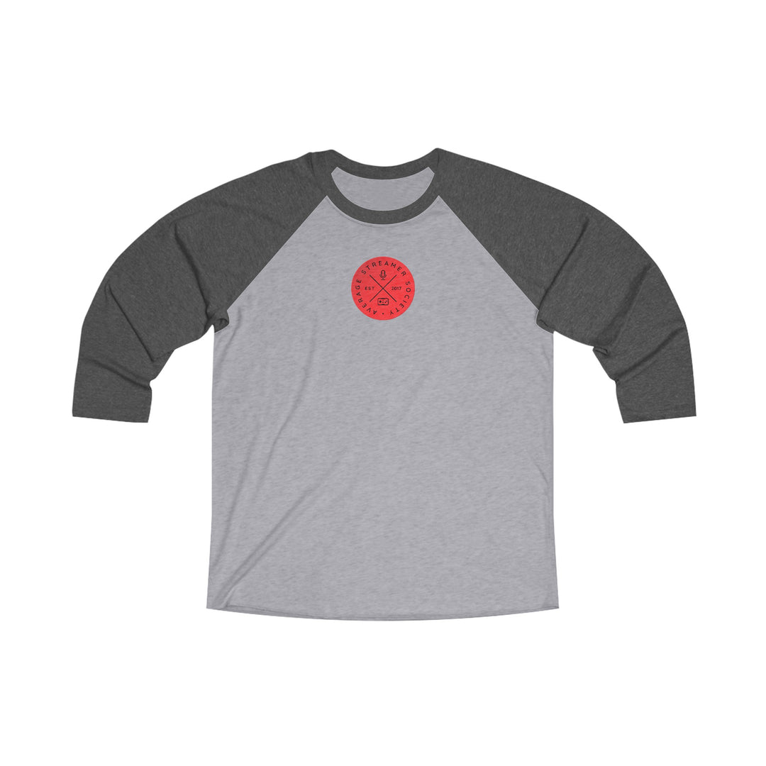 Average Streamer Society Unisex Tri-Blend 3\4 Raglan Tee