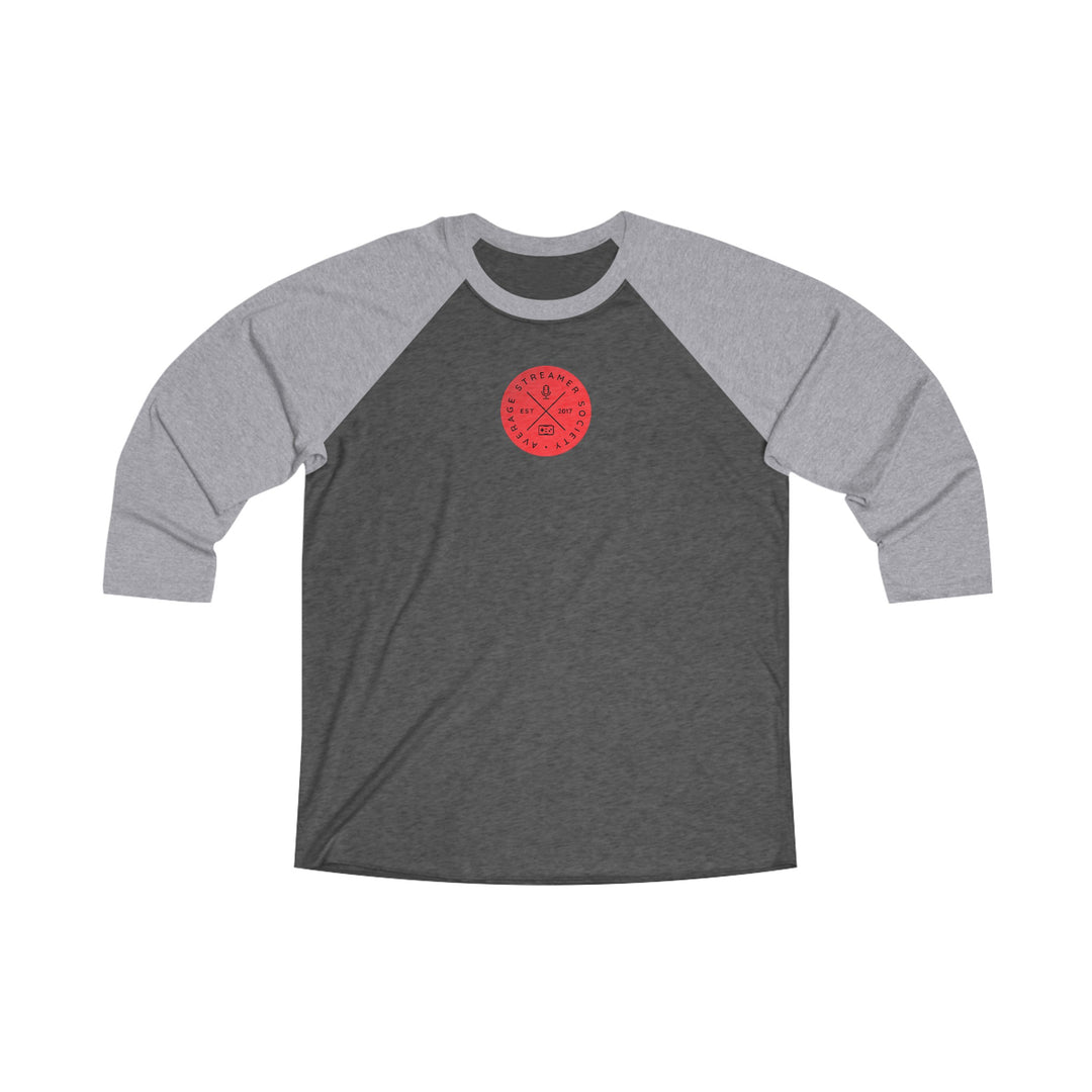 Average Streamer Society Unisex Tri-Blend 3\4 Raglan Tee