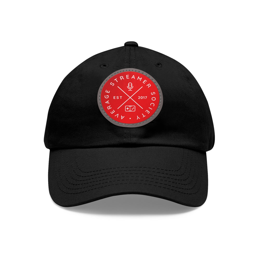 Average Streamer Society Dad Hat with Leather Patch (Round)