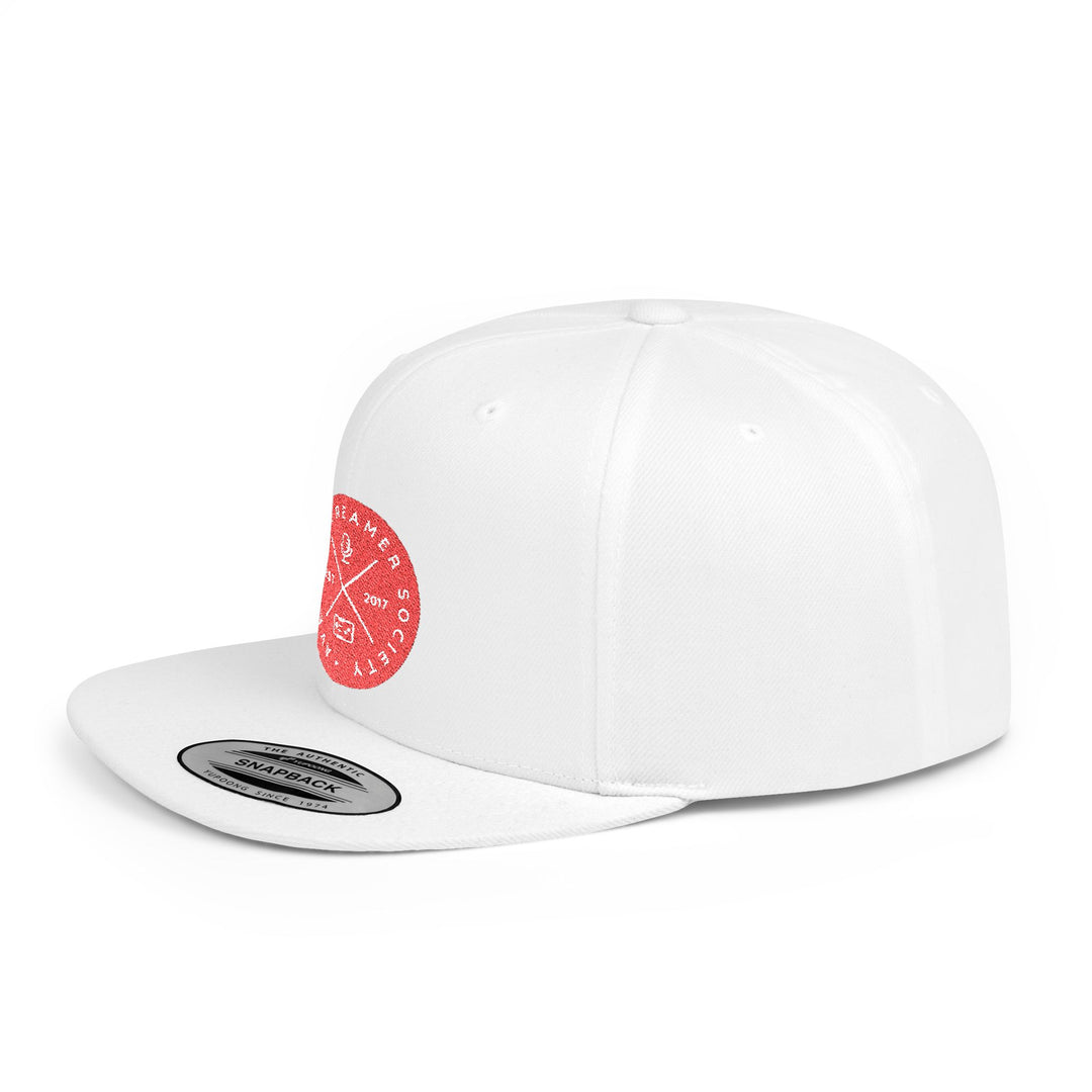Average Streamer Society Stylish Flat Bill Snapback Cap - Trendy Adjustable Hat with Unique Design