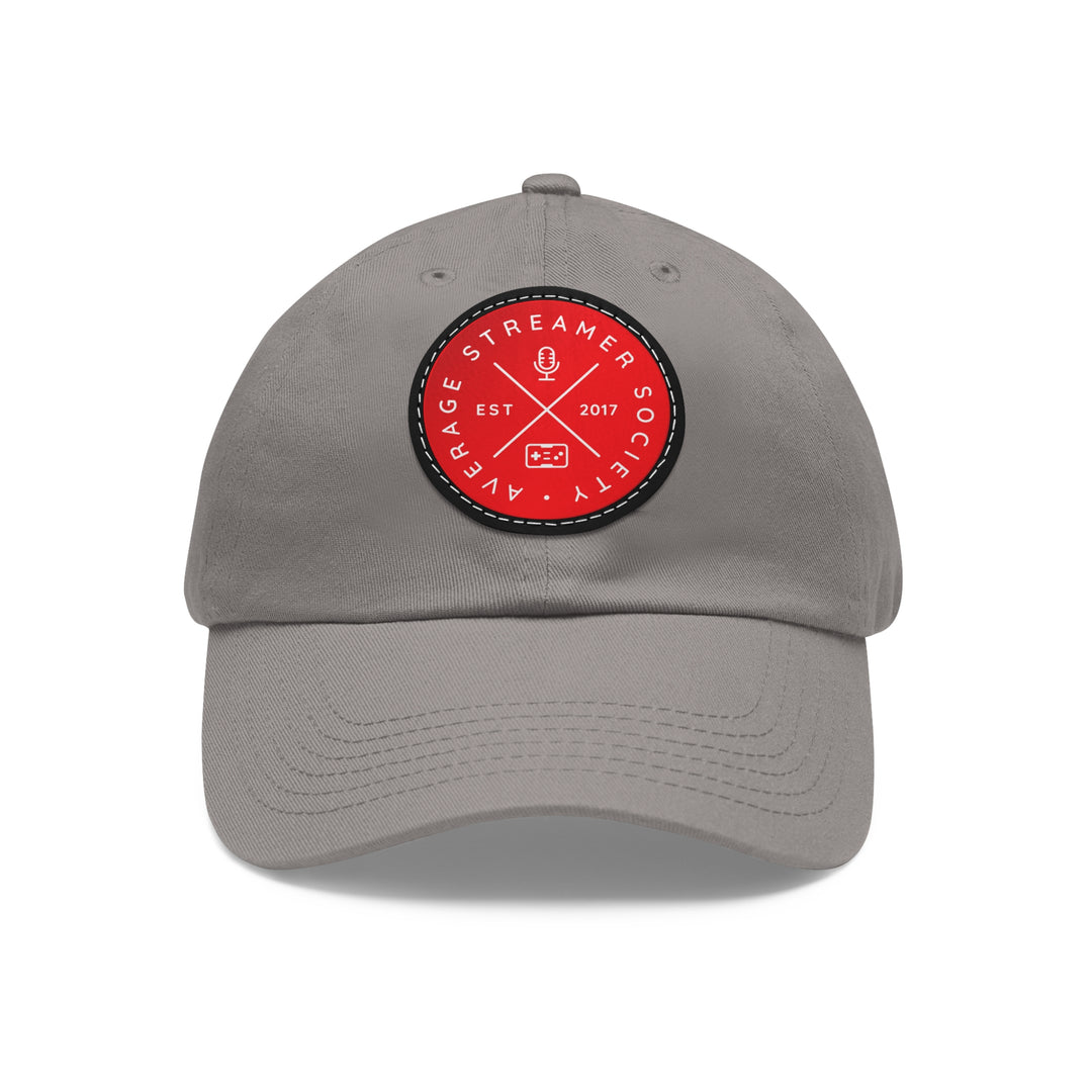 Average Streamer Society Dad Hat with Leather Patch (Round)