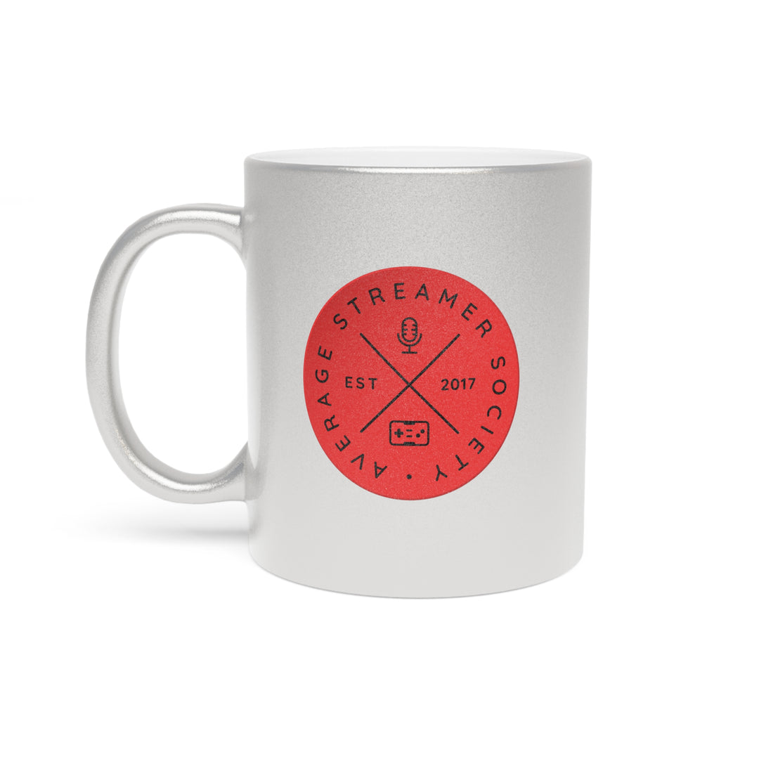 Average Streamer Society Metallic Mug (Silver)
