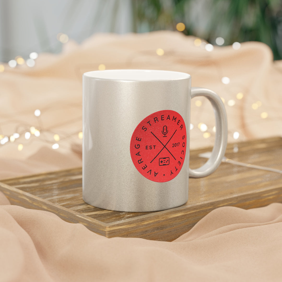 Average Streamer Society Metallic Mug (Silver)