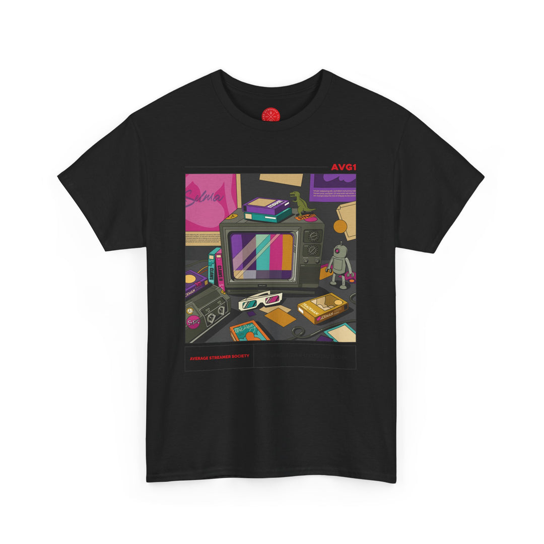 Average Streamer Society Retro 3 Unisex Heavy Cotton Tee