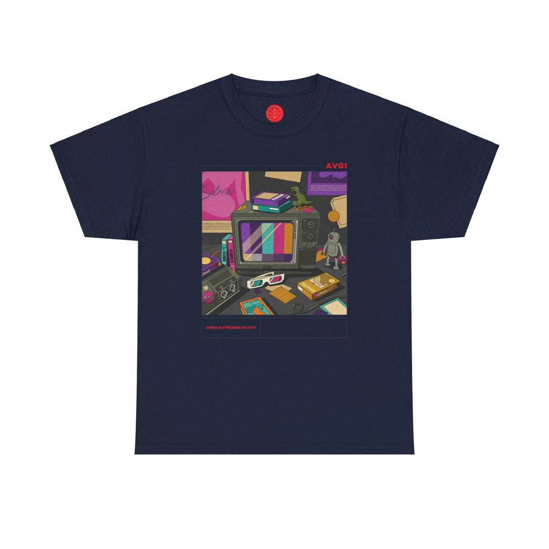Average Streamer Society Retro 3 Unisex Heavy Cotton Tee