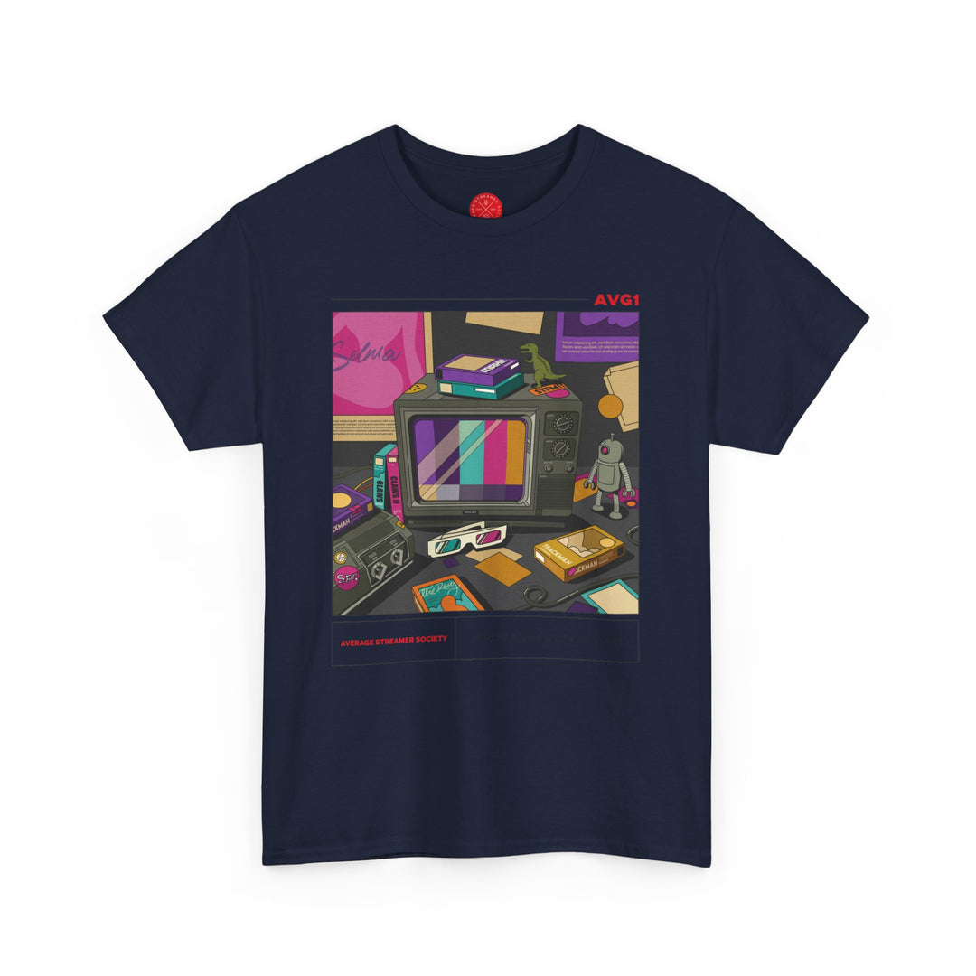 Average Streamer Society Retro 3 Unisex Heavy Cotton Tee